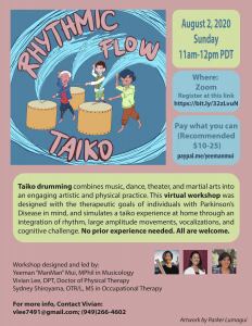 Flyer of the Rhythmic Flow Taiko Class